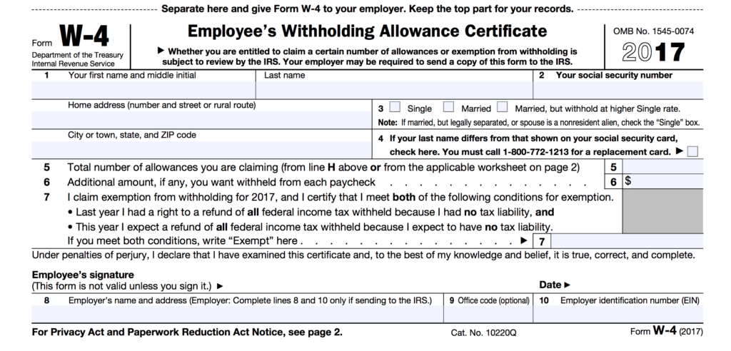 W4 Tax Form 2022 - W4 Form 2022 Printable